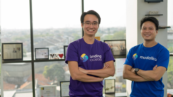Funding societies founders Kelvin Teo and Reynold Wijaya