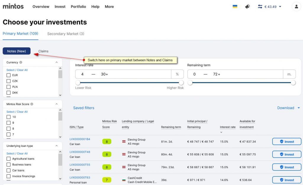 First Mintos Notes Are Live – A First Look | P2P-Banking